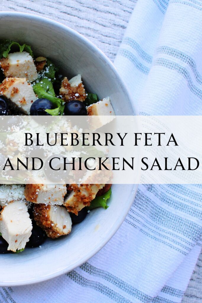 How to Make Simple Blueberry and Feta Salad with oven roasted chicken.