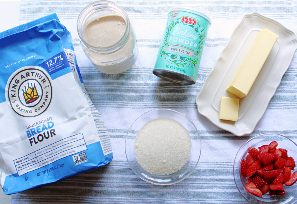 Strawberry Scone ingredients.