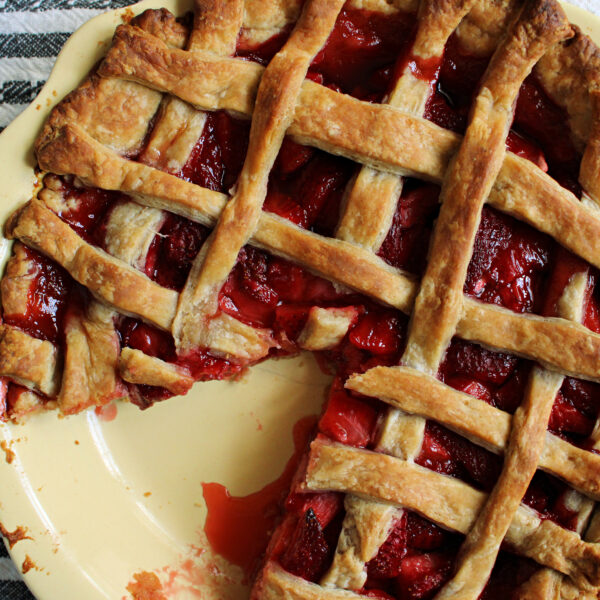 The Best Strawberry Pie with a Sourdough Pie Crust