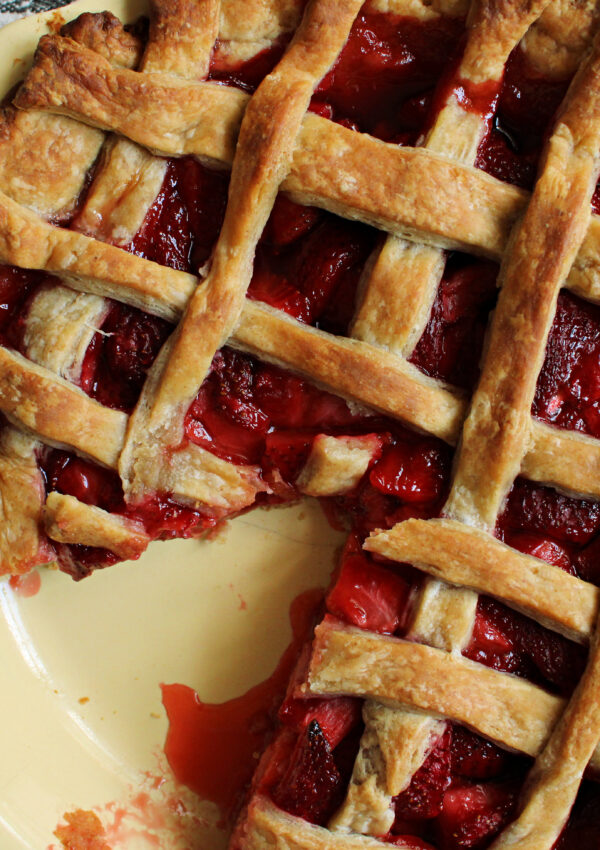 The Best Strawberry Pie with a Sourdough Pie Crust