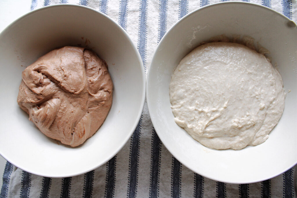 irresistible chocolate swirl sourdough bread dough
