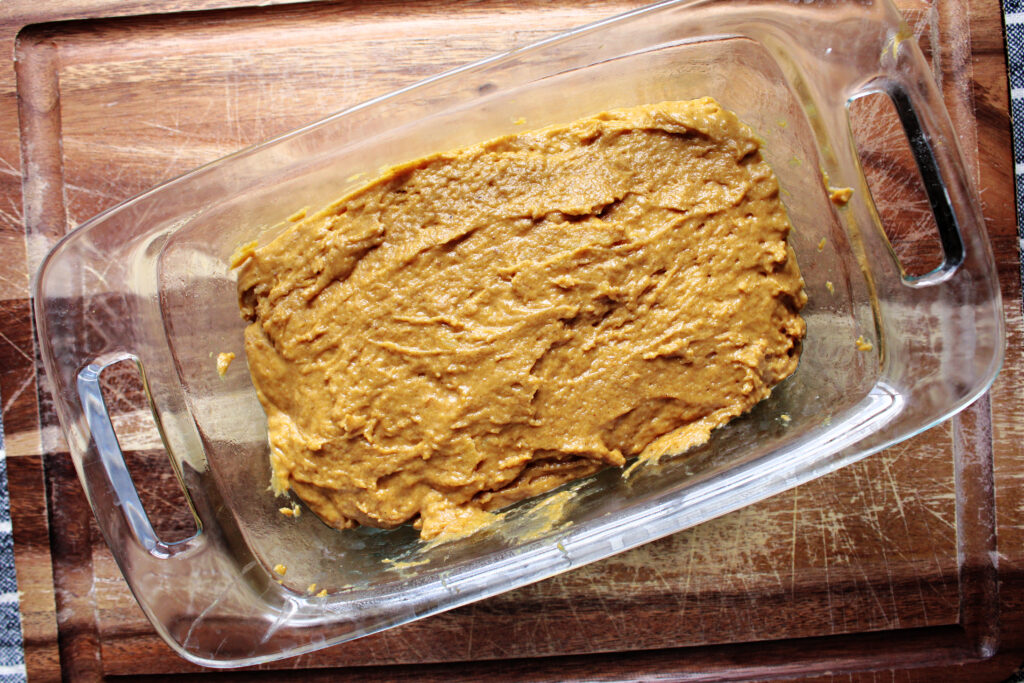 Pumpkin cinnamon sourdough bread batter.