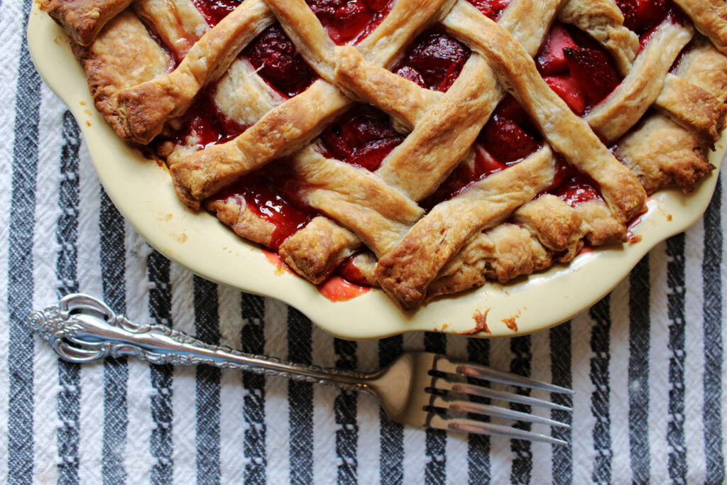 the best strawberry pie with sourdough pie crust