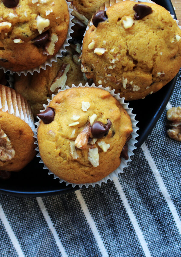 The Best Sourdough Discard Pumpkin Chocolate Chip Muffins
