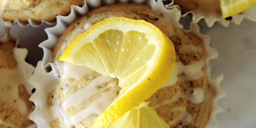 Sourdough discard lemon poppy seed muffins