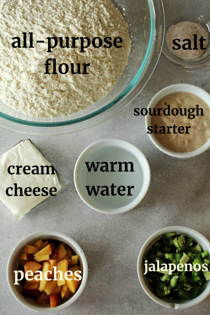 jalapeno popper sourdough with summer peaches ingredient list