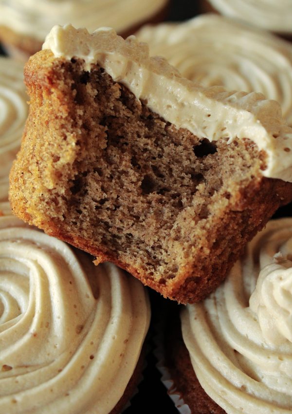 Cinnamon Cupcakes with Cookie Butter Frosting