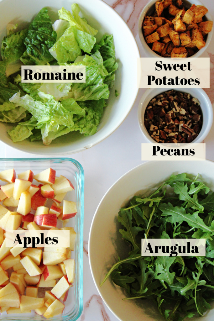 Autumn Harvest Salad with Apples and Sweet Potatoes Ingredients