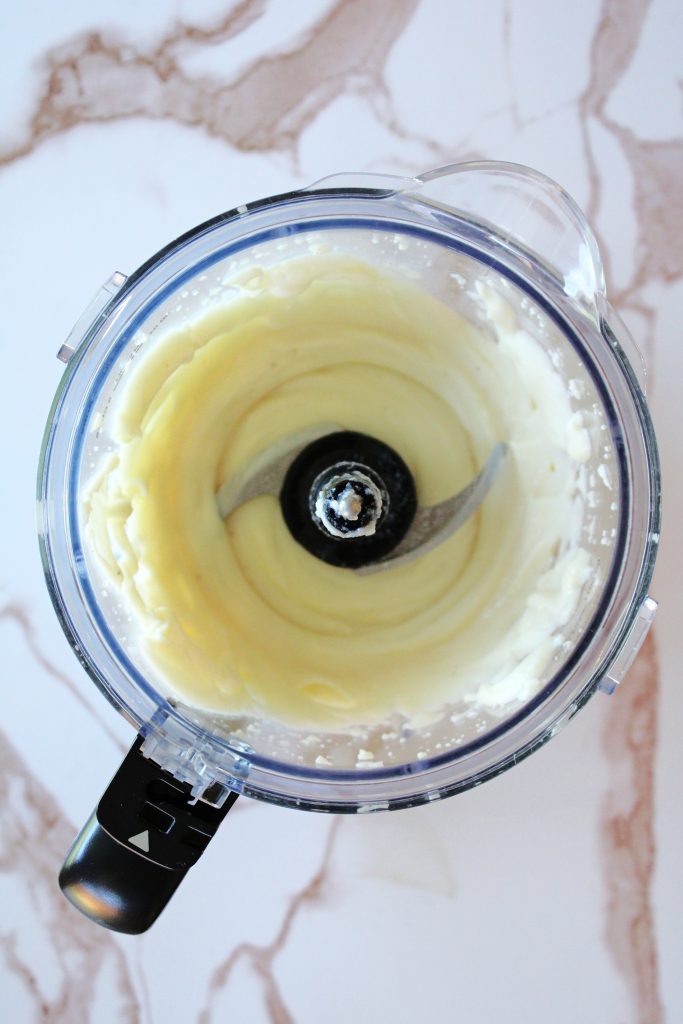 Whipped Ricotta in a food processor.